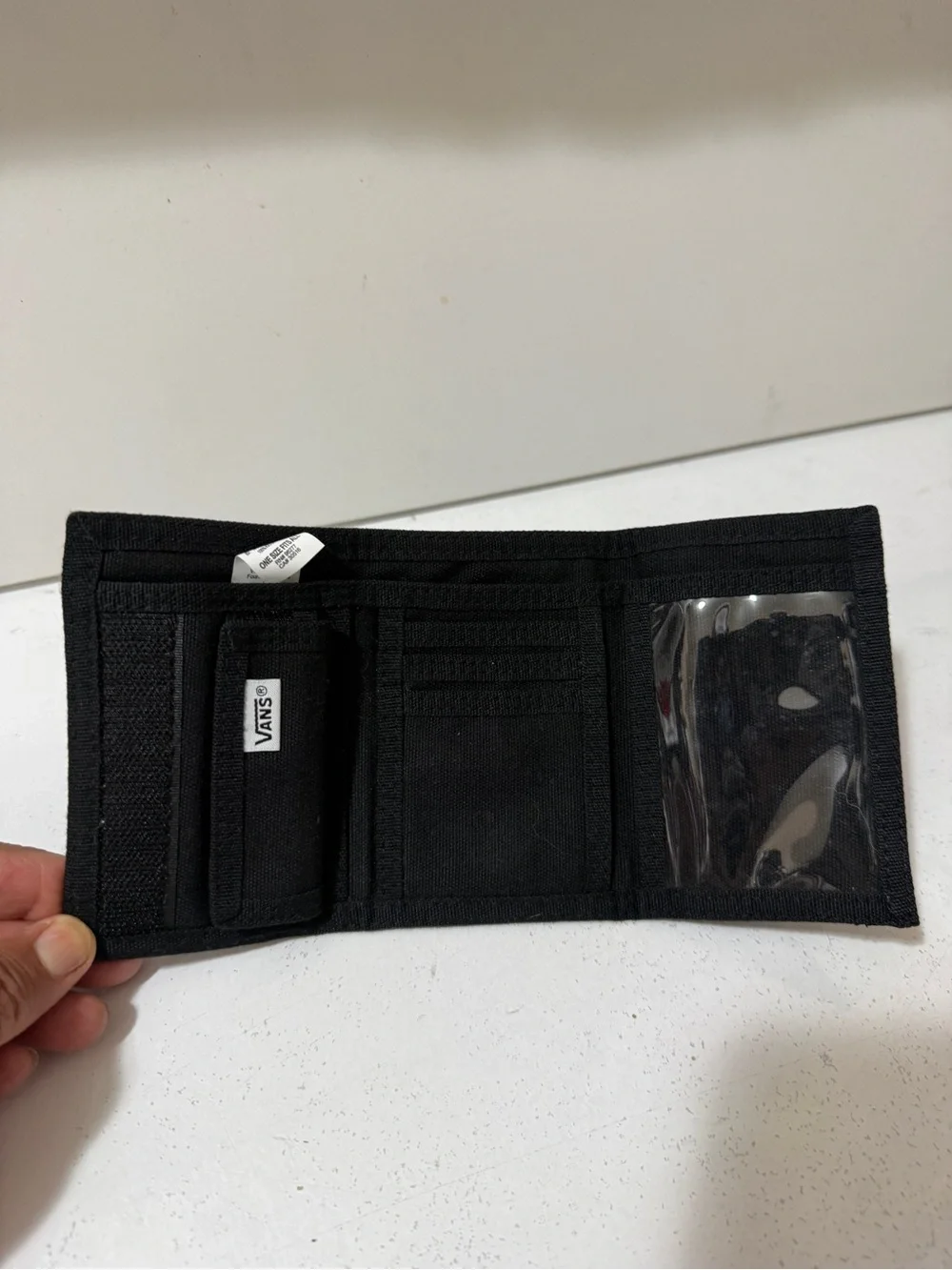 Vans Checkerboard Tri-Fold Wallet - Black & Gray